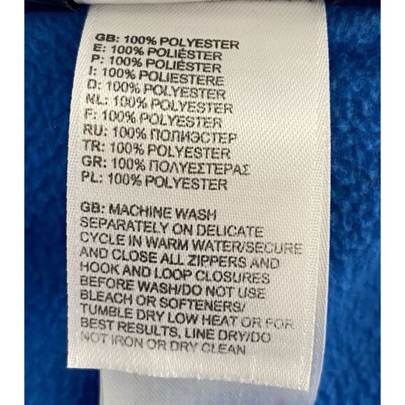 The North Face Polartec Classic Boys Small 7/8yrs Hooded Fleece Blue Zip Jacket - Picture 10 of 13